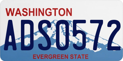 WA license plate ADS0572