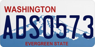 WA license plate ADS0573