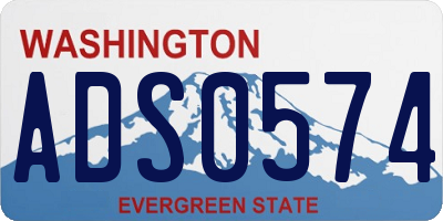 WA license plate ADS0574