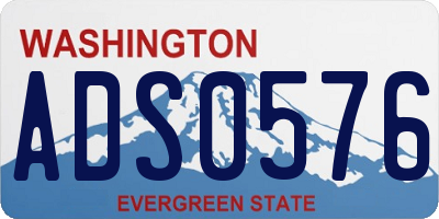 WA license plate ADS0576