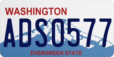 WA license plate ADS0577