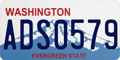WA license plate ADS0579