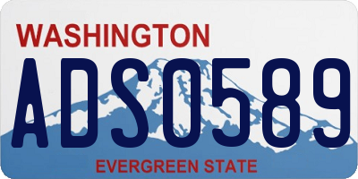WA license plate ADS0589