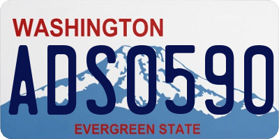 WA license plate ADS0590
