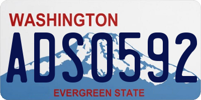 WA license plate ADS0592