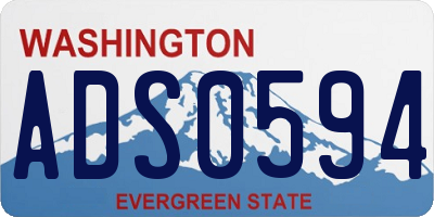 WA license plate ADS0594