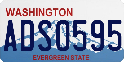 WA license plate ADS0595