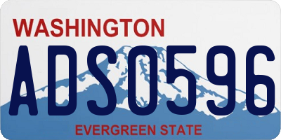 WA license plate ADS0596