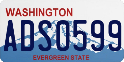WA license plate ADS0599