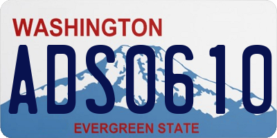 WA license plate ADS0610