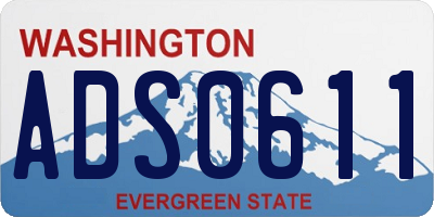 WA license plate ADS0611