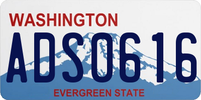 WA license plate ADS0616