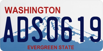 WA license plate ADS0619