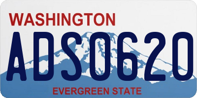 WA license plate ADS0620