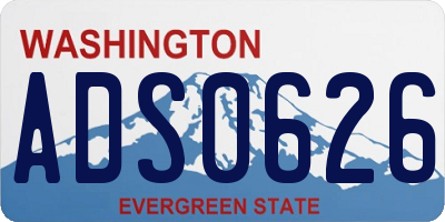 WA license plate ADS0626