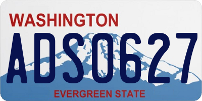 WA license plate ADS0627