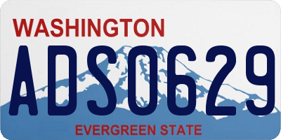 WA license plate ADS0629