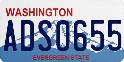 WA license plate ADS0655