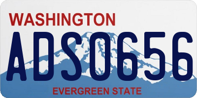 WA license plate ADS0656