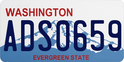 WA license plate ADS0659