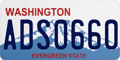 WA license plate ADS0660