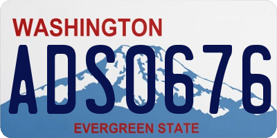 WA license plate ADS0676