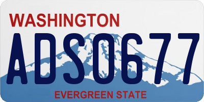 WA license plate ADS0677