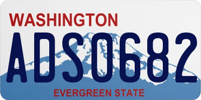 WA license plate ADS0682
