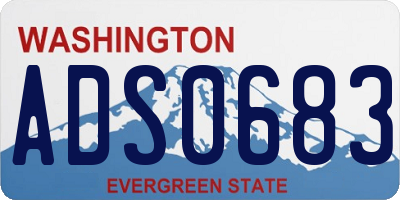 WA license plate ADS0683