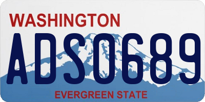 WA license plate ADS0689