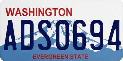 WA license plate ADS0694