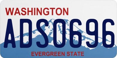 WA license plate ADS0696