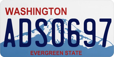 WA license plate ADS0697