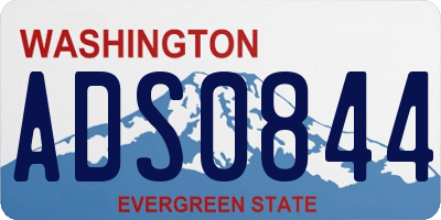 WA license plate ADS0844