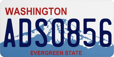 WA license plate ADS0856