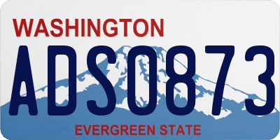 WA license plate ADS0873