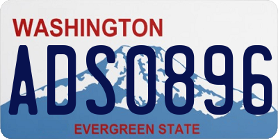 WA license plate ADS0896