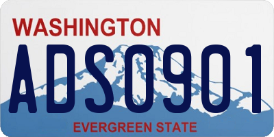WA license plate ADS0901