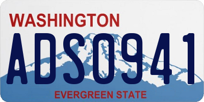 WA license plate ADS0941
