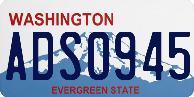 WA license plate ADS0945