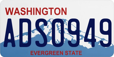 WA license plate ADS0949
