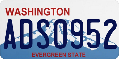 WA license plate ADS0952