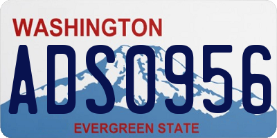 WA license plate ADS0956