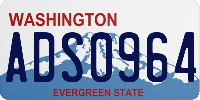 WA license plate ADS0964