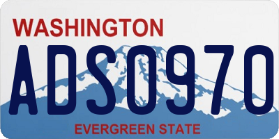 WA license plate ADS0970