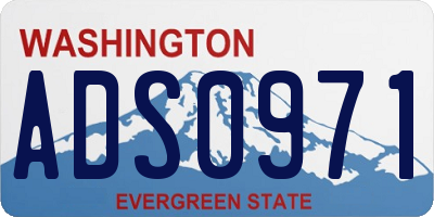 WA license plate ADS0971