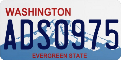 WA license plate ADS0975