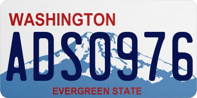 WA license plate ADS0976