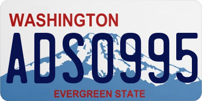 WA license plate ADS0995