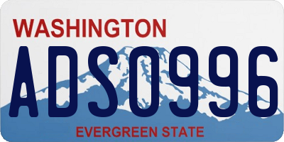 WA license plate ADS0996